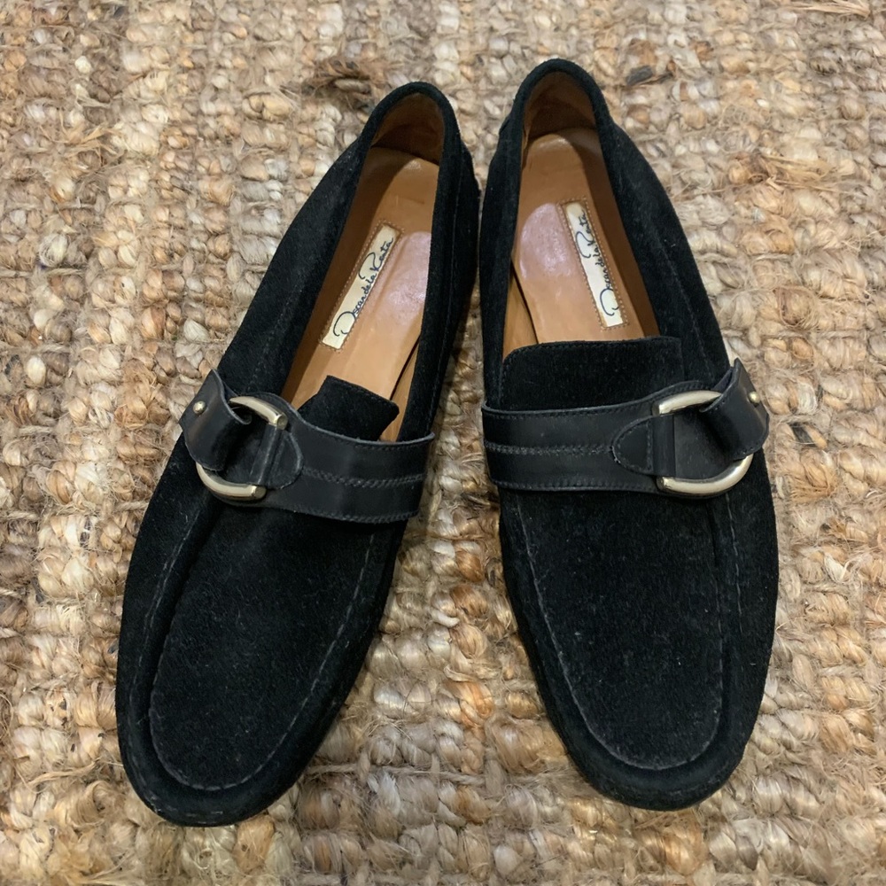 Oscar De La Renta Suede Loafers